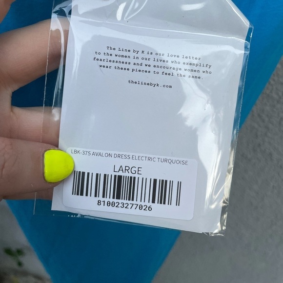 The Line by K Avalon Dress in Electric Turquoise - Picture 6 of 10